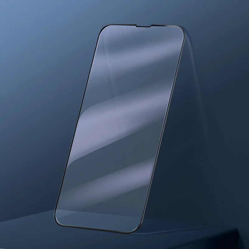 0.3mm anti blue light tempered glass screen protector for iPhone 5.4 inch model in black