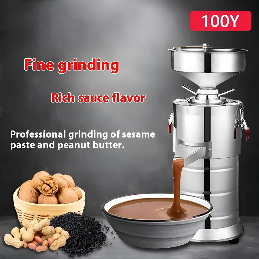Stainless steel and aluminium electric sesame paste grinding machine for household use.