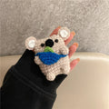 Handmade knitted koala bear backpack design protective case for Apple AirPods