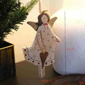 Hand-painted wooden door plaque with carved design in American country style
