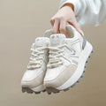 Women's black platform casual shoes with lace-up front and flat heel