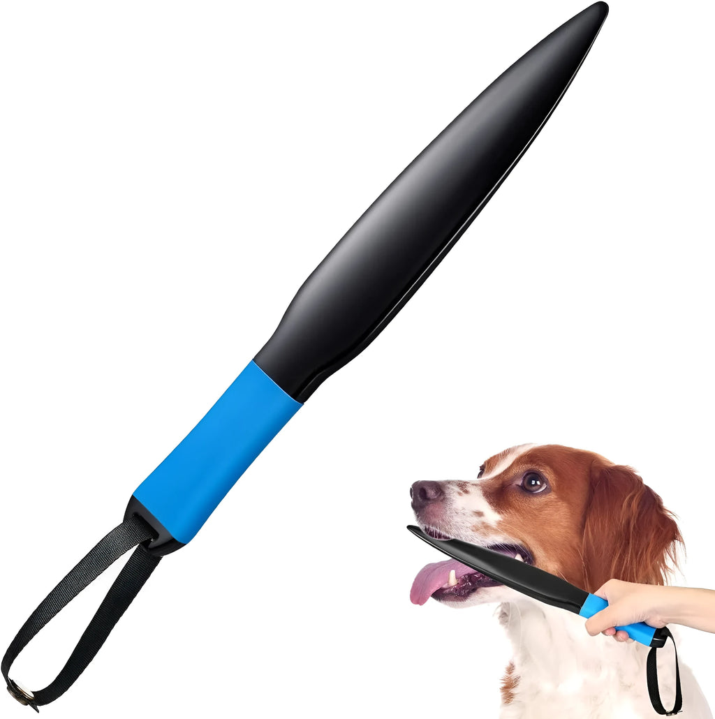 Blue handled nylon dog break stick for training small and medium dogs, shown at 35cm length.