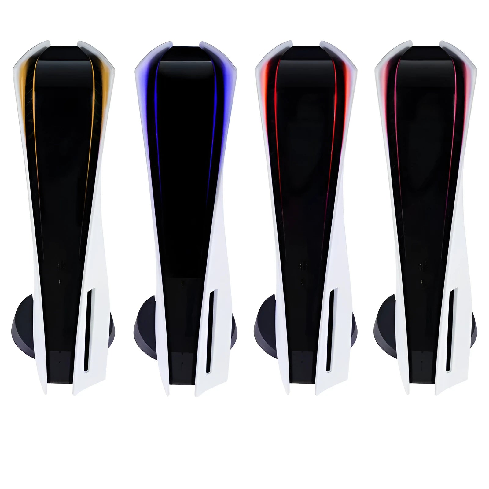 PS5 console light bar film sticker in blue, gold, pink, and red colour options.