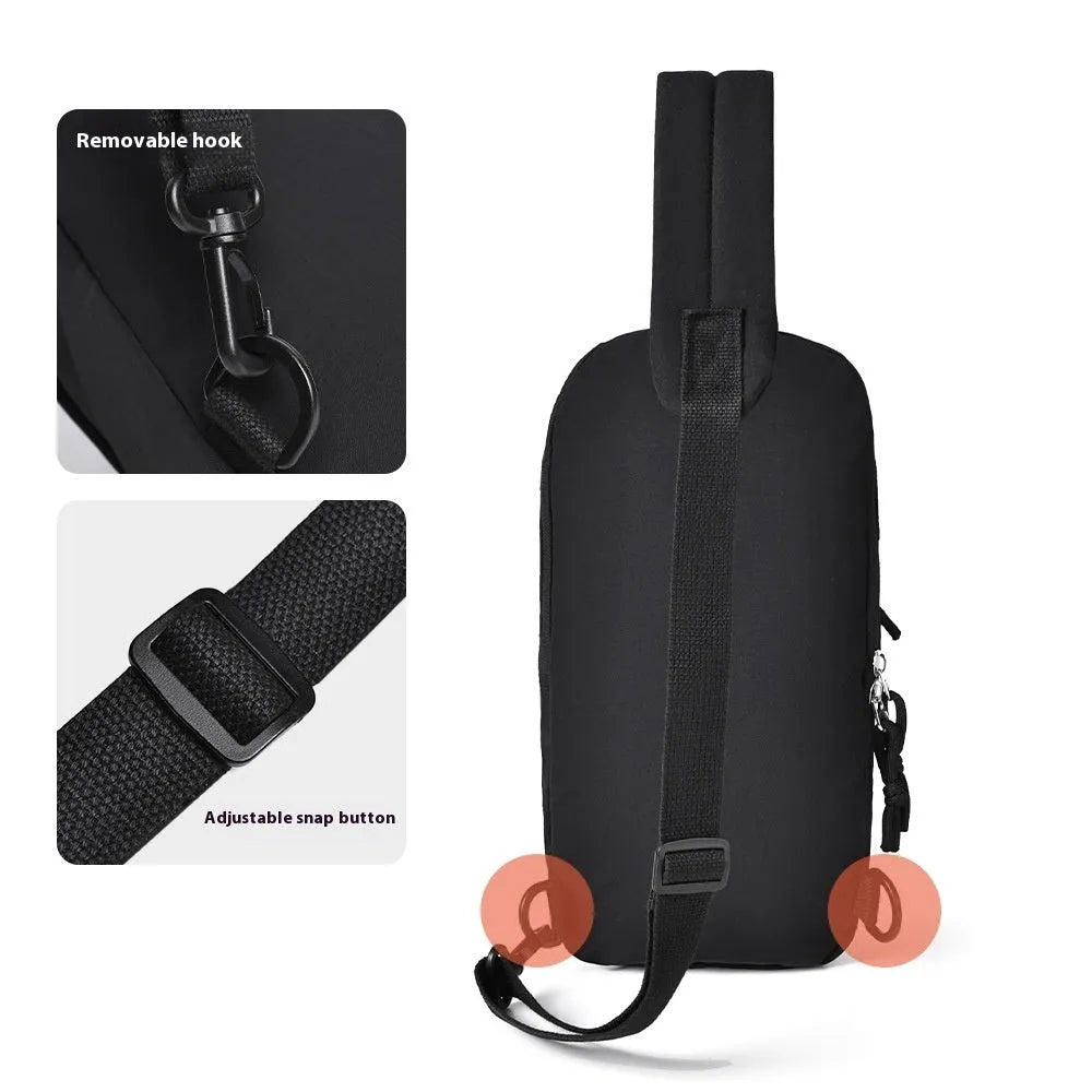 Outdoor girls nylon crossbody bag in six colour options showing internal mobile phone compartment