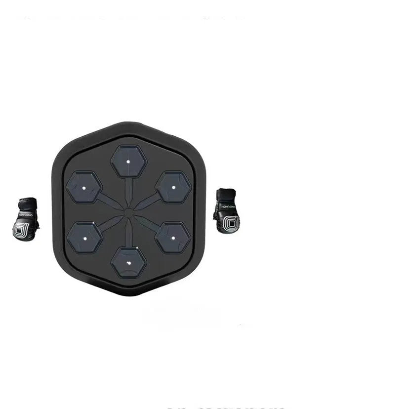 Black smart music boxing machine with Bluetooth connectivity and EVA construction