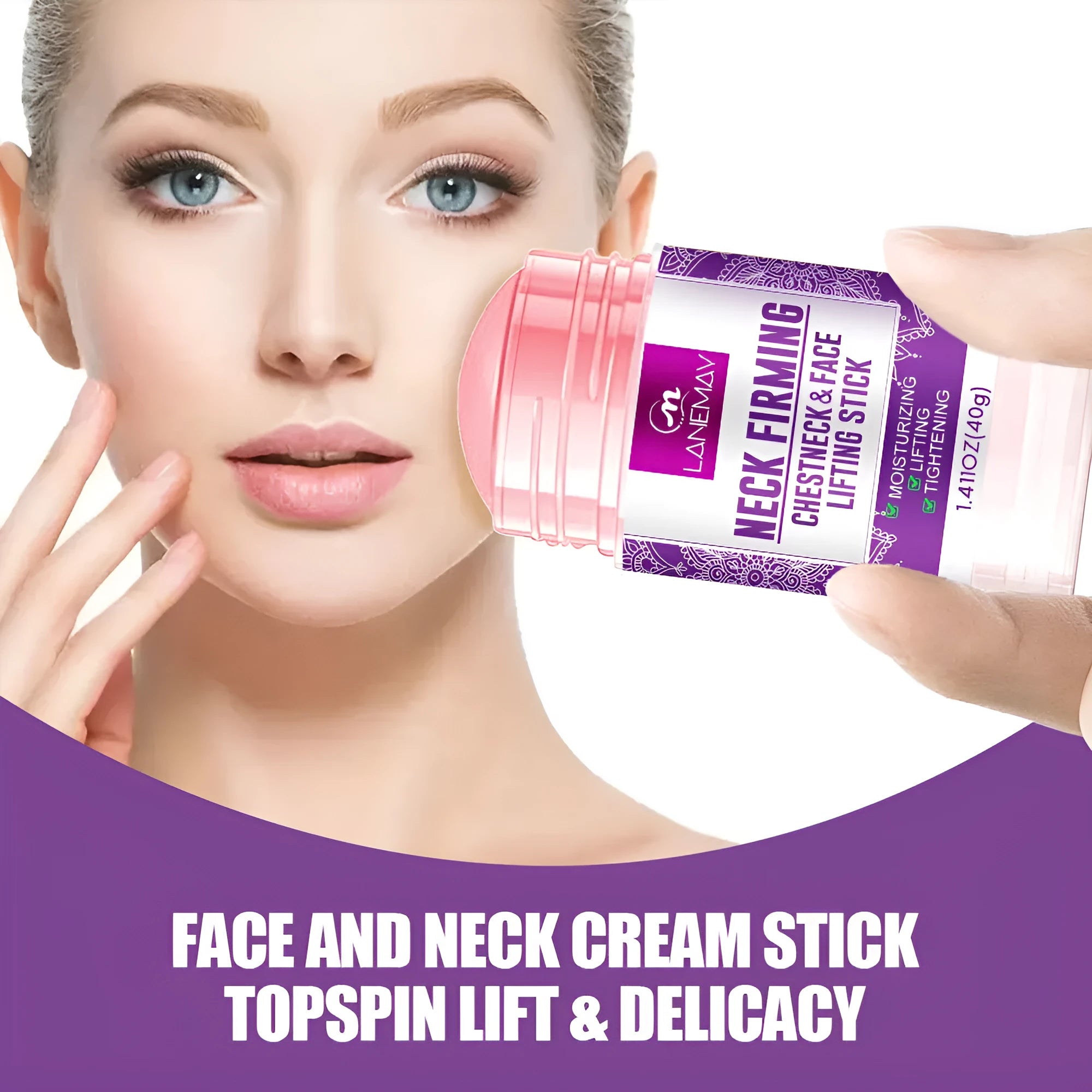 40g jar of anti-wrinkle neck firming cream for moisturising, hydrating and firming skin