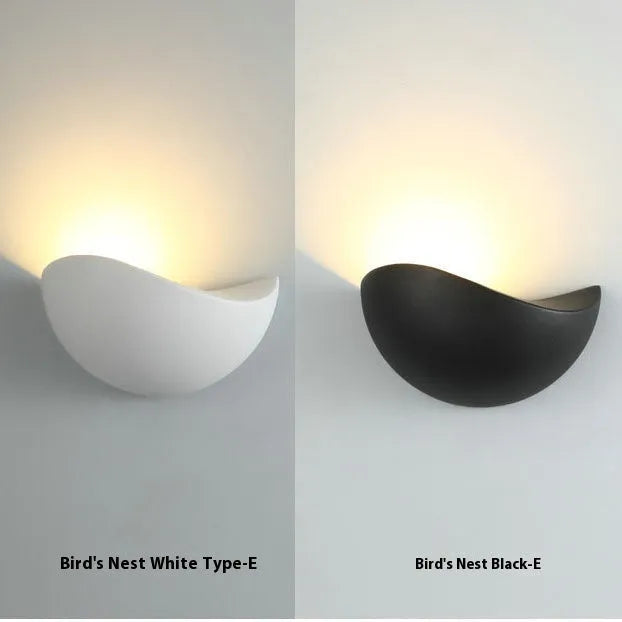 Bird's nest design aluminium alloy courtyard LED lamp with IP65 waterproof rating in black or white finish