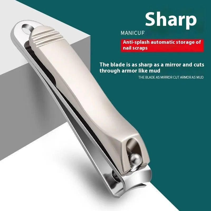 Portable nail maintenance kit with stainless steel tools in brown, white, and green colour options
