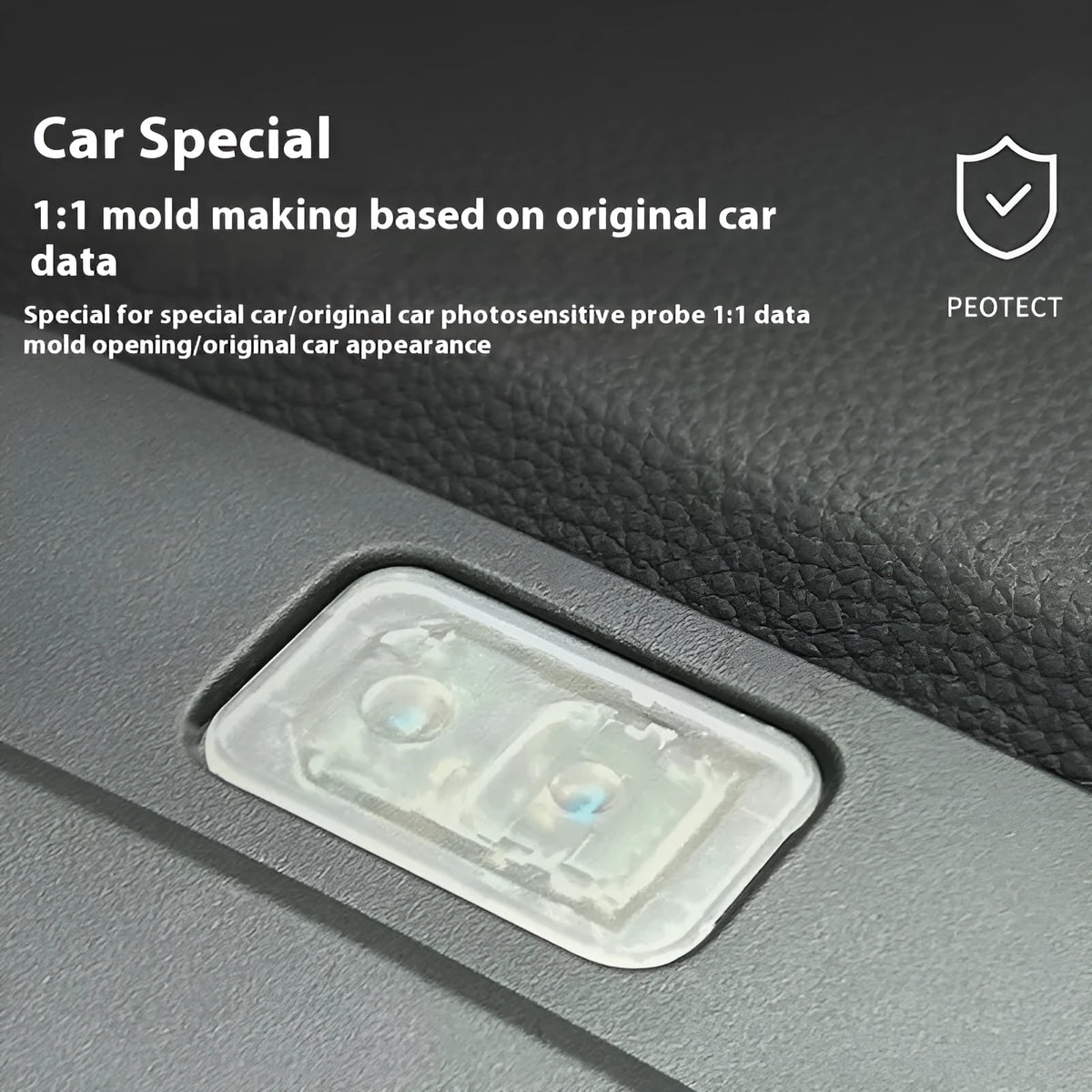 Clear plastic Honda headlight sensor cover in dot style, photosensitive hood cap for automatic headlight systems, one cover