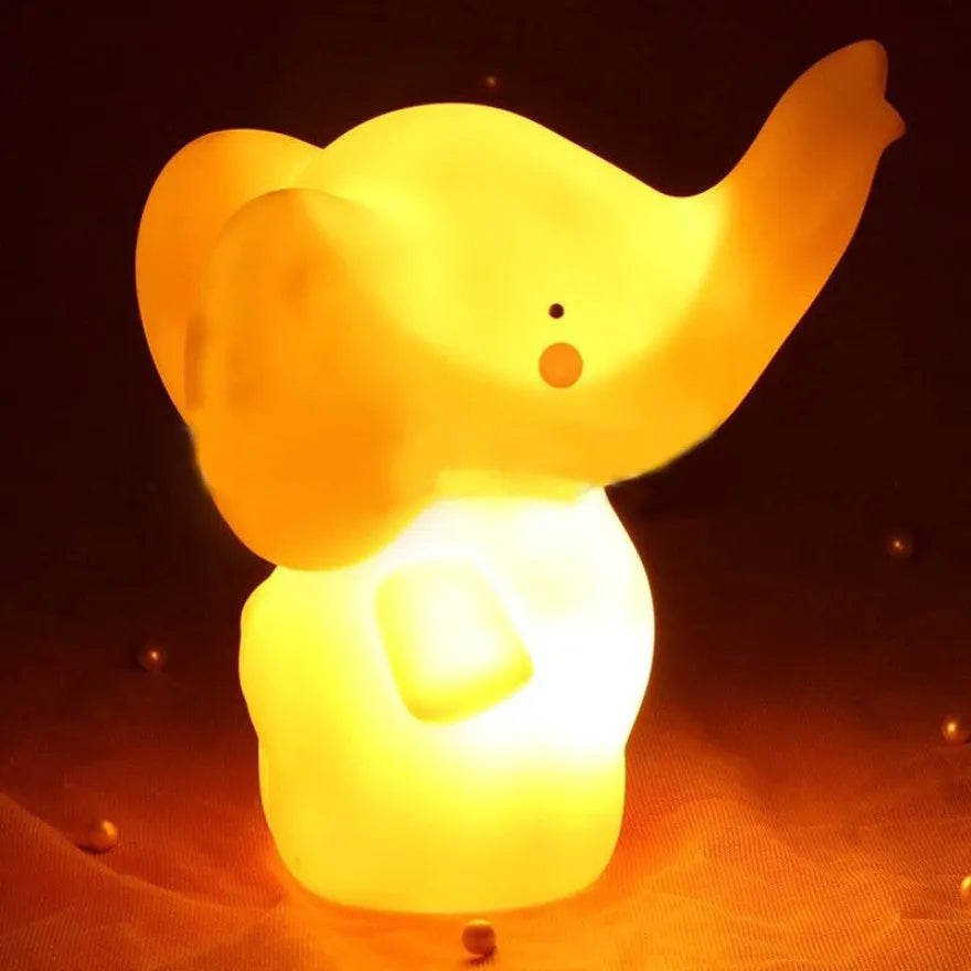 Cartoon enamel LED bedside lamp in Cloud Blue, 12x8x8cm, for children's room decoration