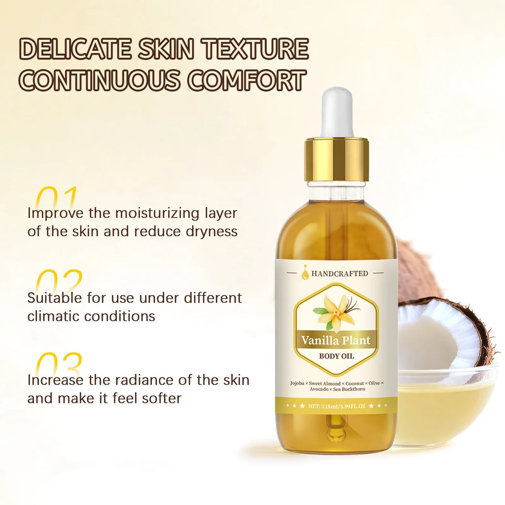 Soothing essential oil body massage oil 118ml bottle for neutral and universal skin types