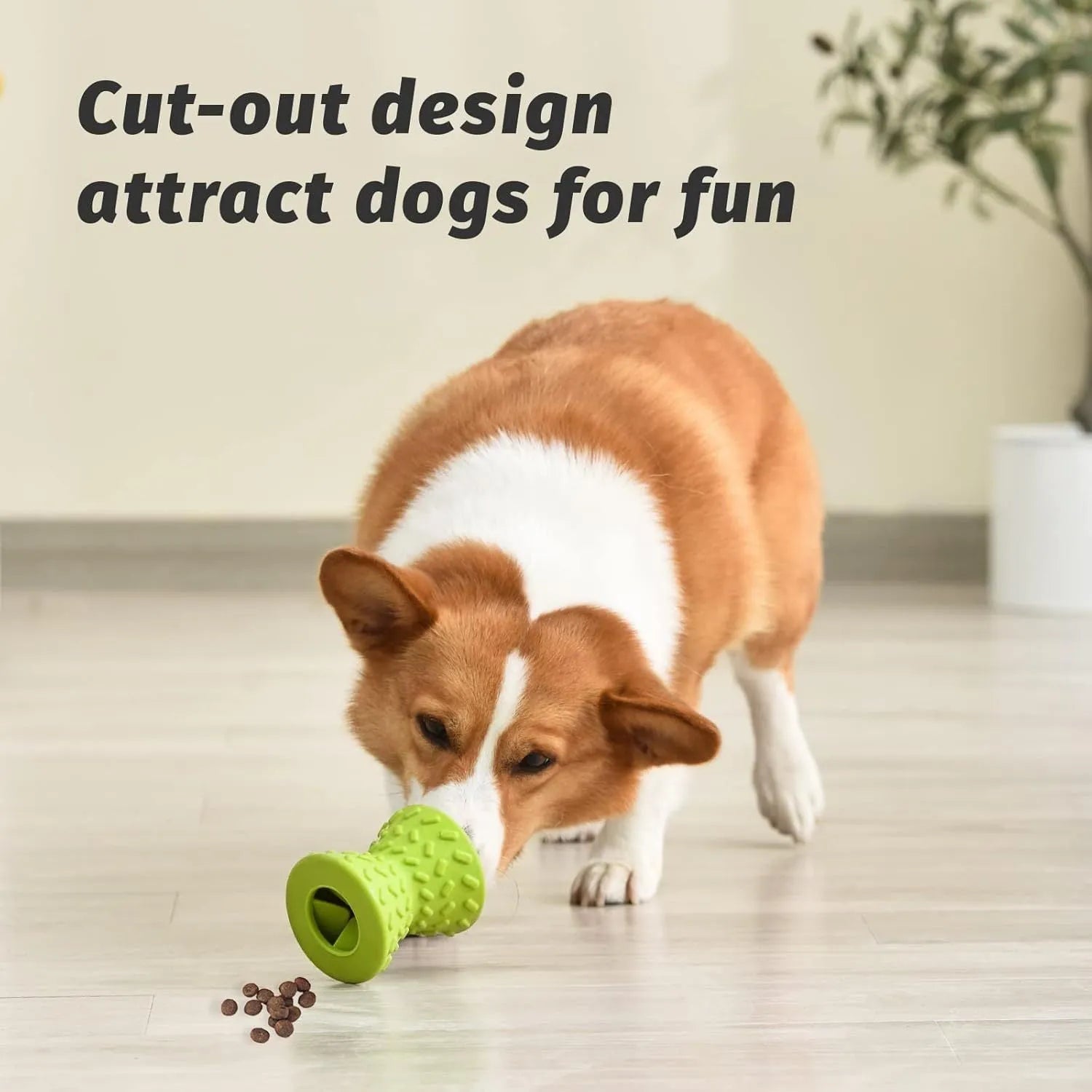 Natural rubber treat dispensing dog toy for aggressive chewers in blue, green and purple