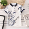 Boys short sleeve cotton shirt with lapel collar in solid colours for children aged 3-8 years