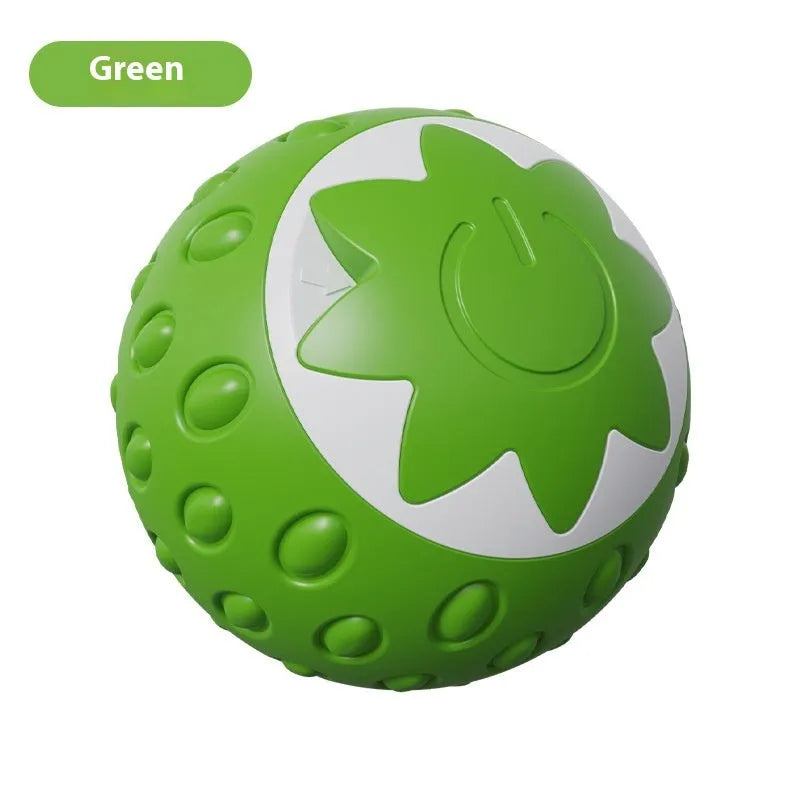 Self-Hi electric cat rolling ball toy in orange and green, made from ABS and silicone for interactive play