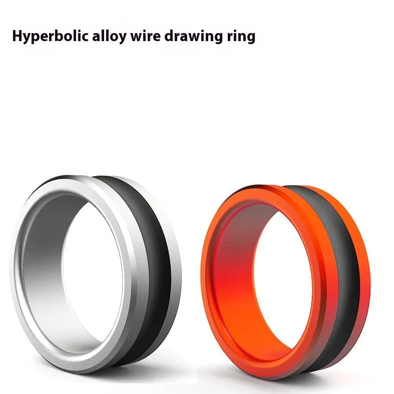 Orange and silver alloy fishing hand guard pull loop tool for non-slip grip