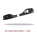 ABS steering lamp switch rod decoration for car and SUV wiper steering lever, shown in carbon fibre pattern, piano black, feel black, and sports red finishes.