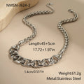 Stainless steel geometric necklace with 18K gold plating in gold and steel colour options