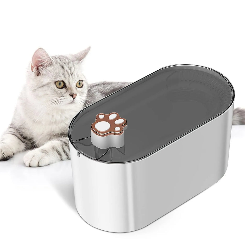 Berlin blue automatic pet water fountain with LED light indicator and triple filtration system