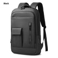 Men's Oxford cloth lightweight backpack in solid colour with visible sewing lines