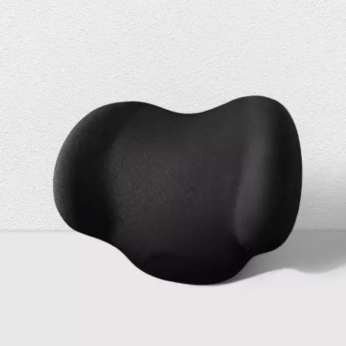 Memory foam car headrest and back support cushion set in black, green, grey or pink