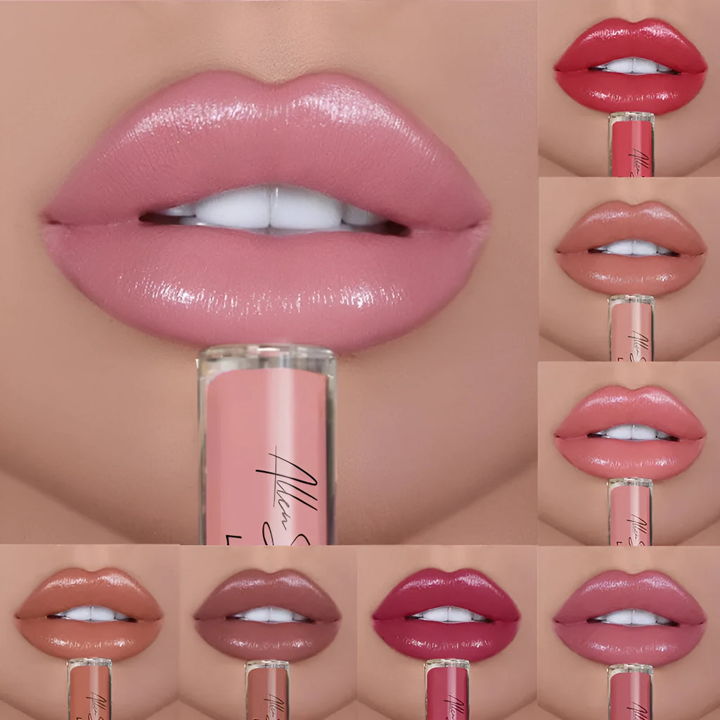 Silky cream texture lip gloss with mineral ingredients available in multiple colour options