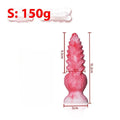 Pink platinum silicone penis-shaped adult toy for women, showing Berserker S and M size options.