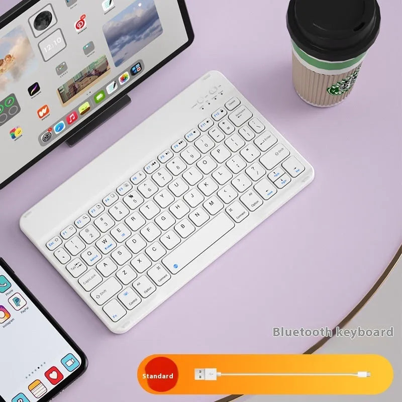 Bluetooth keyboard with rechargeable battery in multiple colour options