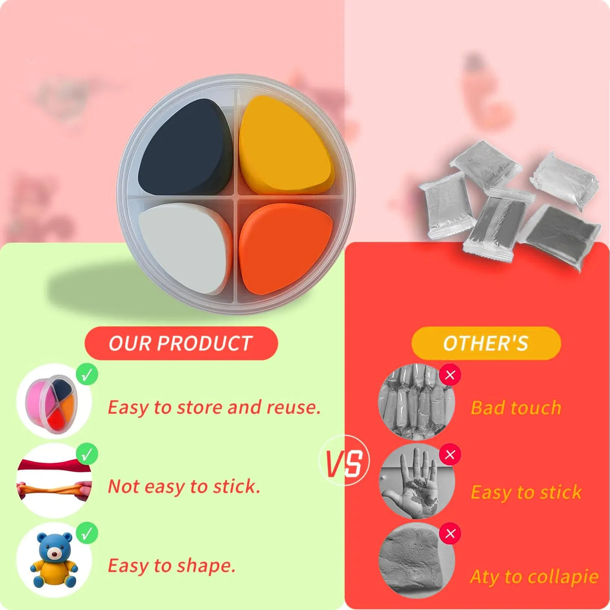 Christmas suit coloured clay set for children aged 4 to 6, resin modelling toy in a Christmas themed set