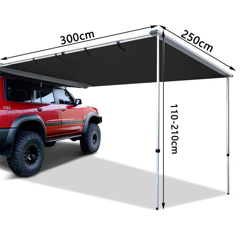 Two-bedroom camping tent with aluminium alloy poles shown in camouflage colour