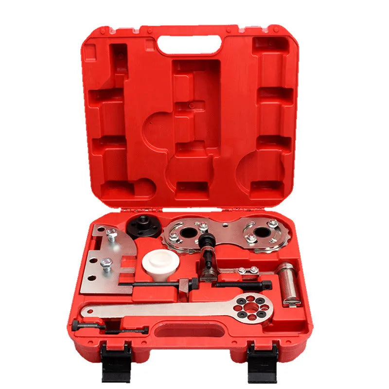Volvo 2.0T 1.5T engine timing tool set in high carbon steel, red, 405 x 360 x 120 mm