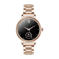AK38 ladies smart watch with stainless steel wristband options and 1.09-inch TFT display