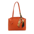 Large capacity PU handbag with crocodile pattern and sewing thread detail, horizontal square shape, available in black, coffee, orange or white.