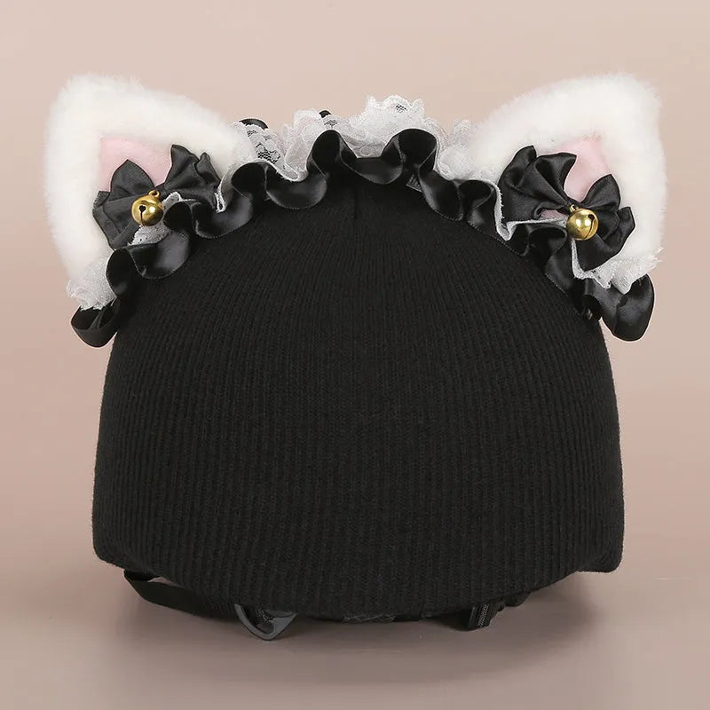 Plush cartoon character ski helmet decoration with elastic headband in assorted designs