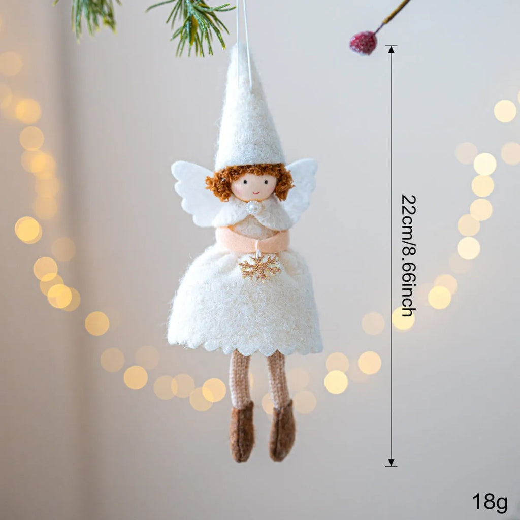 Christmas angel skirt felt pendant ornament in modern simplicity style with plush cloth construction