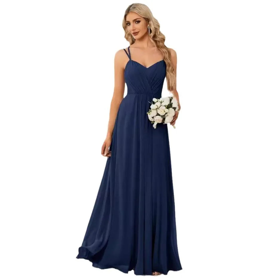 Women's sleeveless A-line pleated dress with sling neckline in light green colour