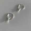 Platinum electroplated geometric star-shaped clip-on earrings for women.