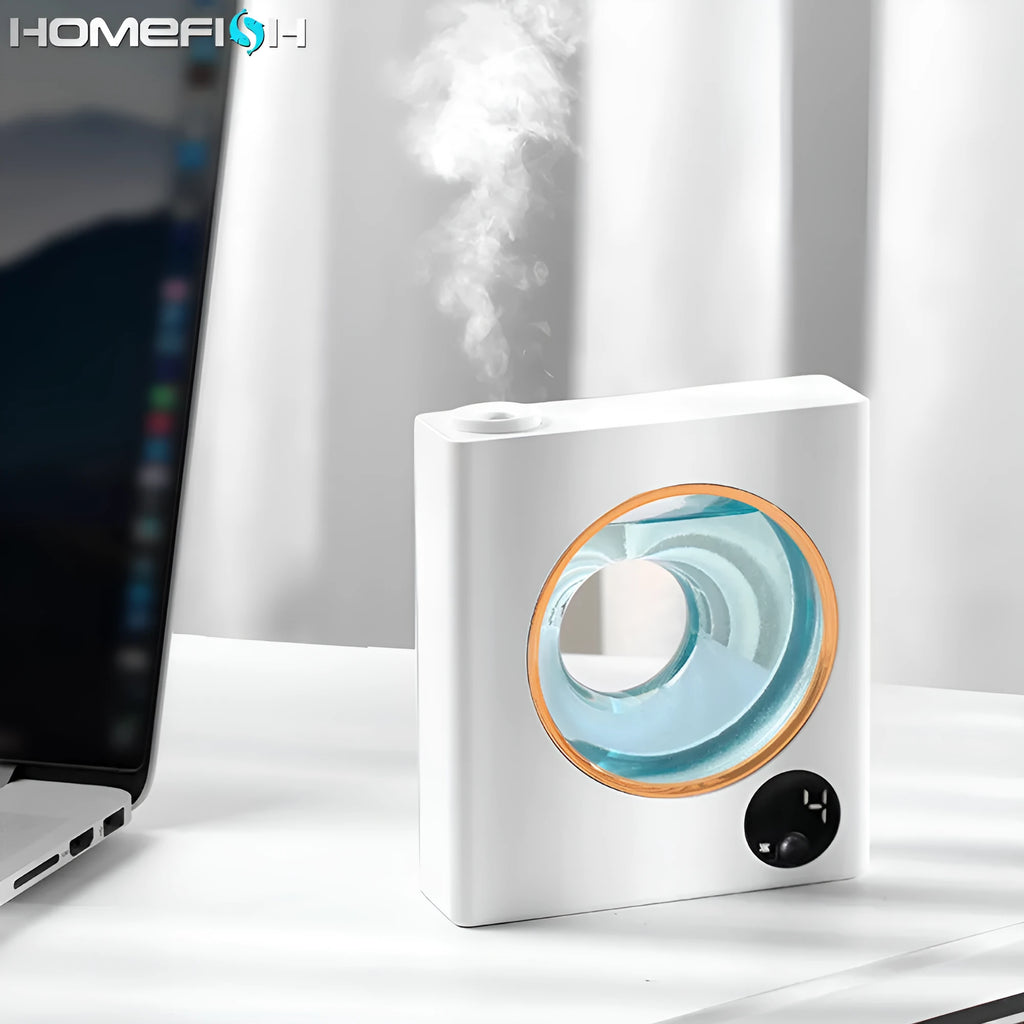 Small white automatic aromatherapy machine with wall-mounted design for essential oil diffusion