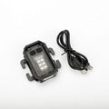 Portable tactical warning flashlight with USB charging cable for backpack mounting
