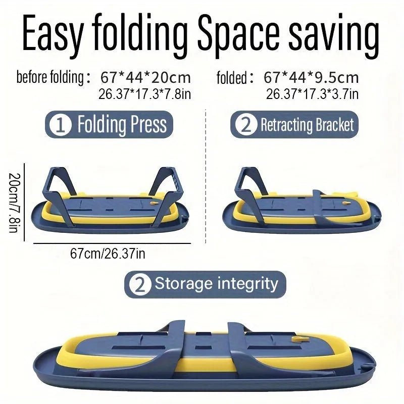 Blue foldable portable pet tub suitable for a small dog or cat.