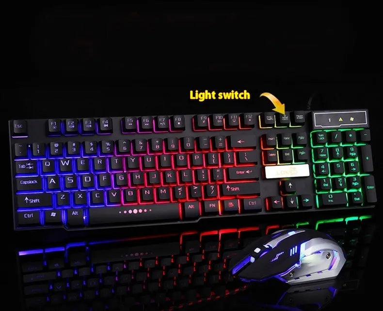 Black braided USB cable with LED lighting for gaming keyboards, 1.5m length with metal connectors