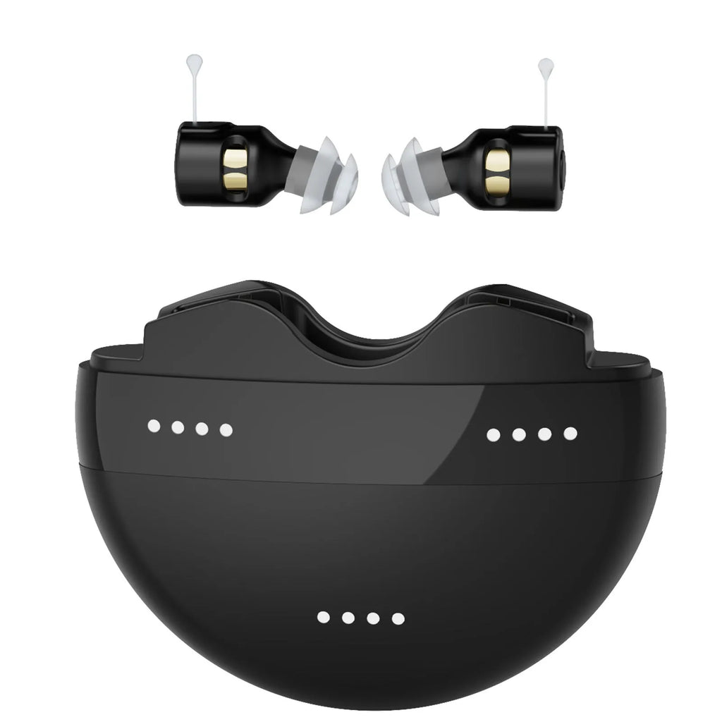 Rechargeable digital voice amplifier for elderly, ABS portable sound amplifier, black Tango series