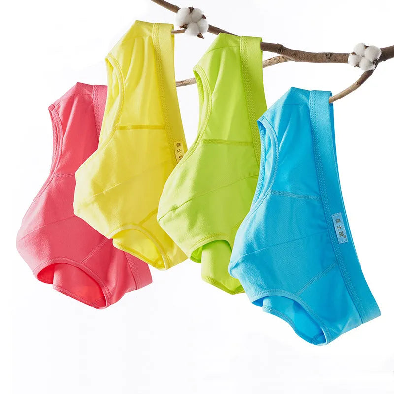 Men's cotton briefs in assorted colours, breathable elastic underwear, sizes L to 5XL, single pair