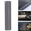 Perforated automotive vinyl wrap film sheet measuring 30cm by 106cm