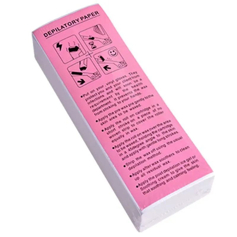 Non-woven fabric hair removal wax strips for waxing treatments