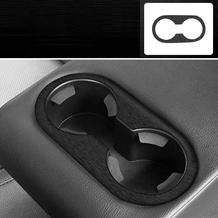 Car interior modification sticker kit for dashboard and centre console customisation with carbon fibre pattern