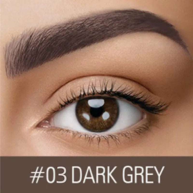 Waterproof eyebrow cream in dark grey and golden yellow shades