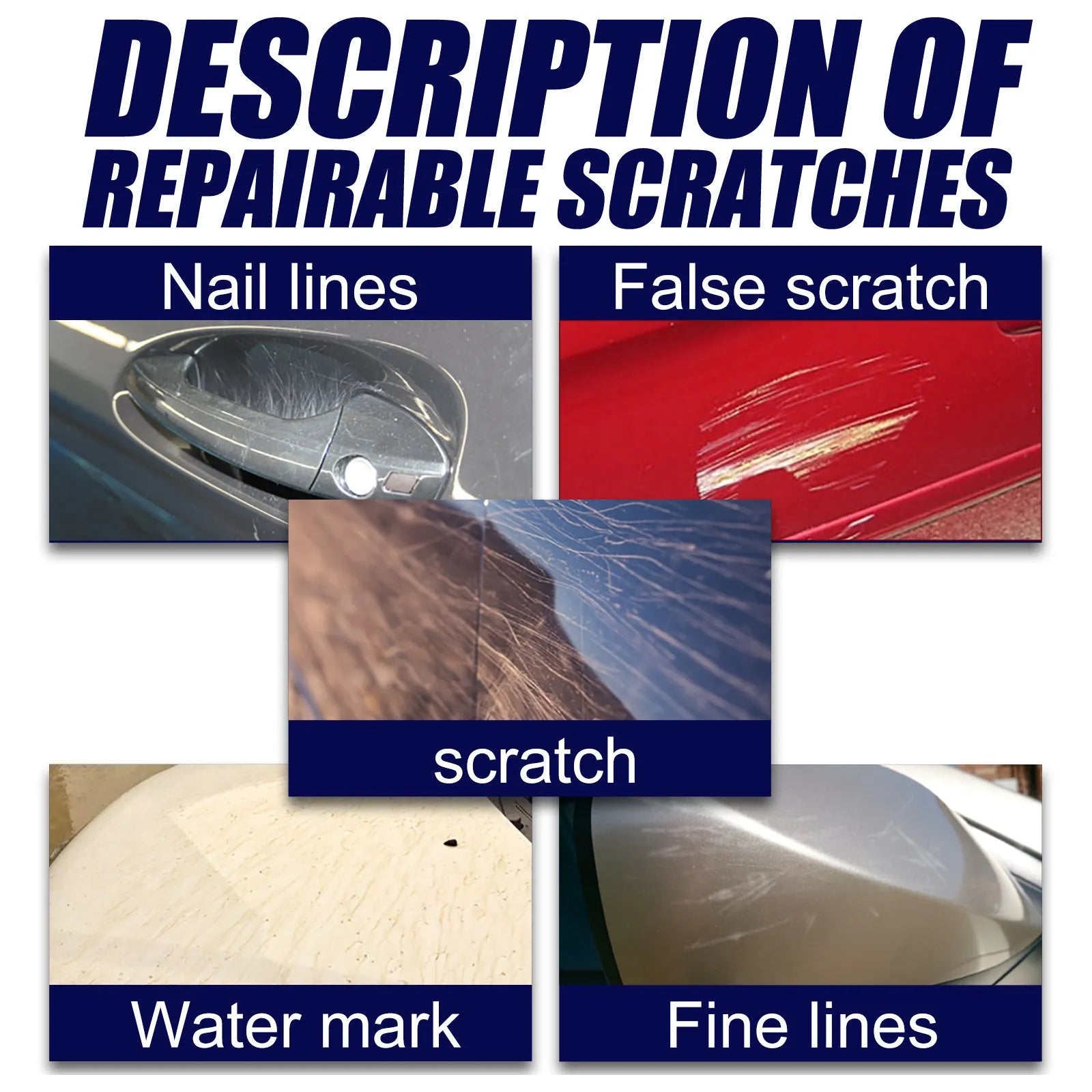 Car scratch repair spray bottle for paint surface renovation in 30ml, 50ml or 100ml capacity