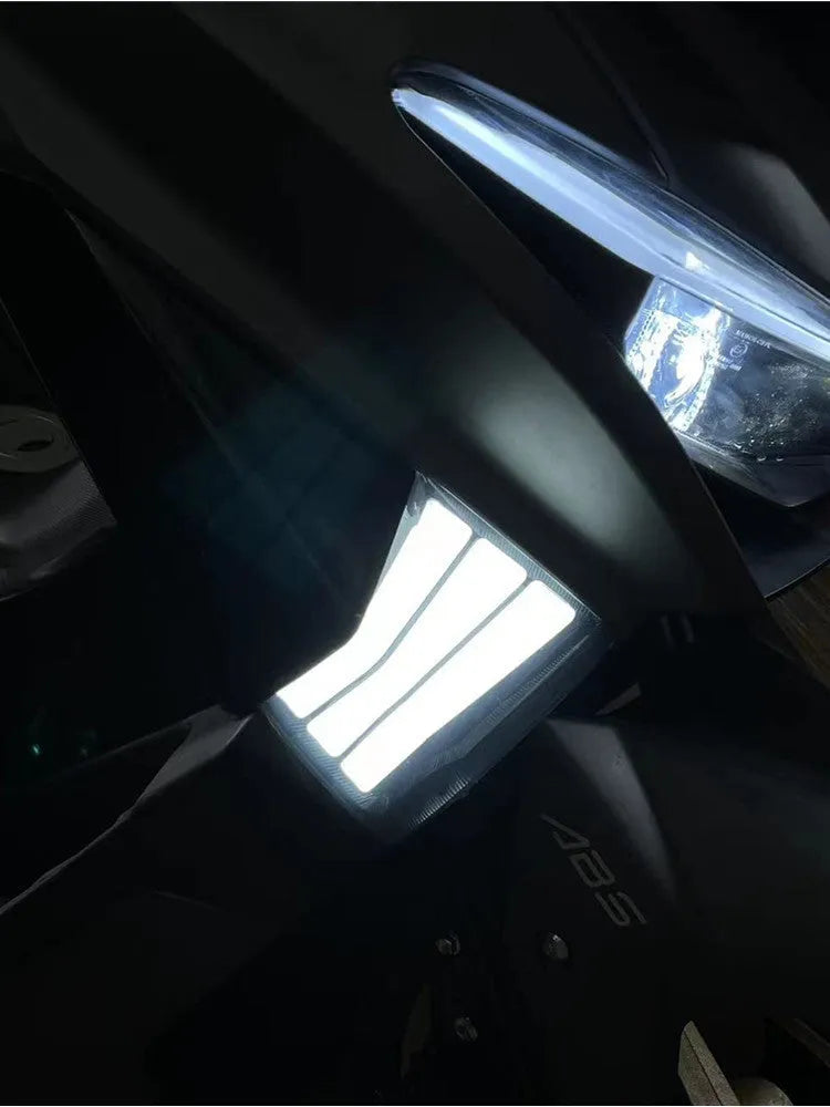 Two yellow LED motorcycle turn signal lamps for Tianying TS150 retrofitting