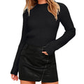 Slim fit acrylic knit pullover sweater in light grey shown on a model.