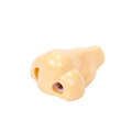 Flesh colour geometric plastic pencil sharpener with big nostril design measuring 58x45x30mm